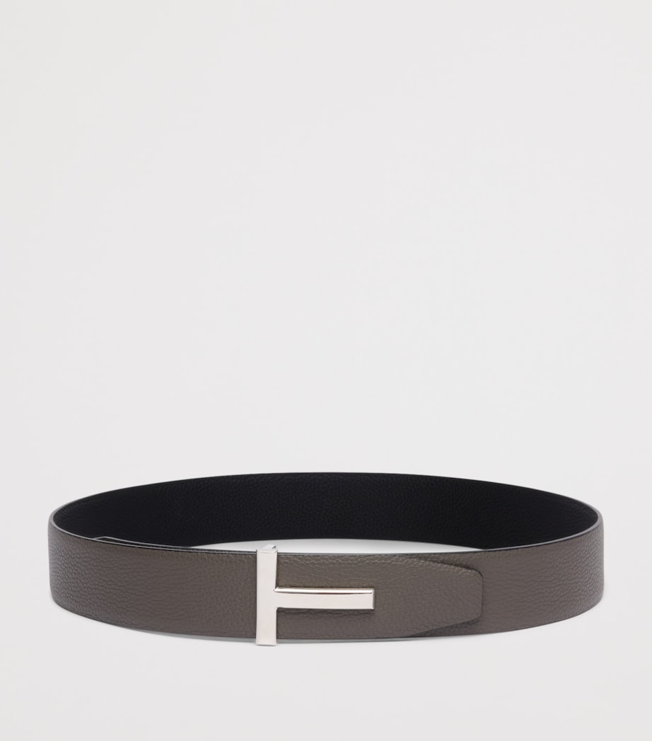 TOM FORD Leather T Icon Belt, imported from the UK