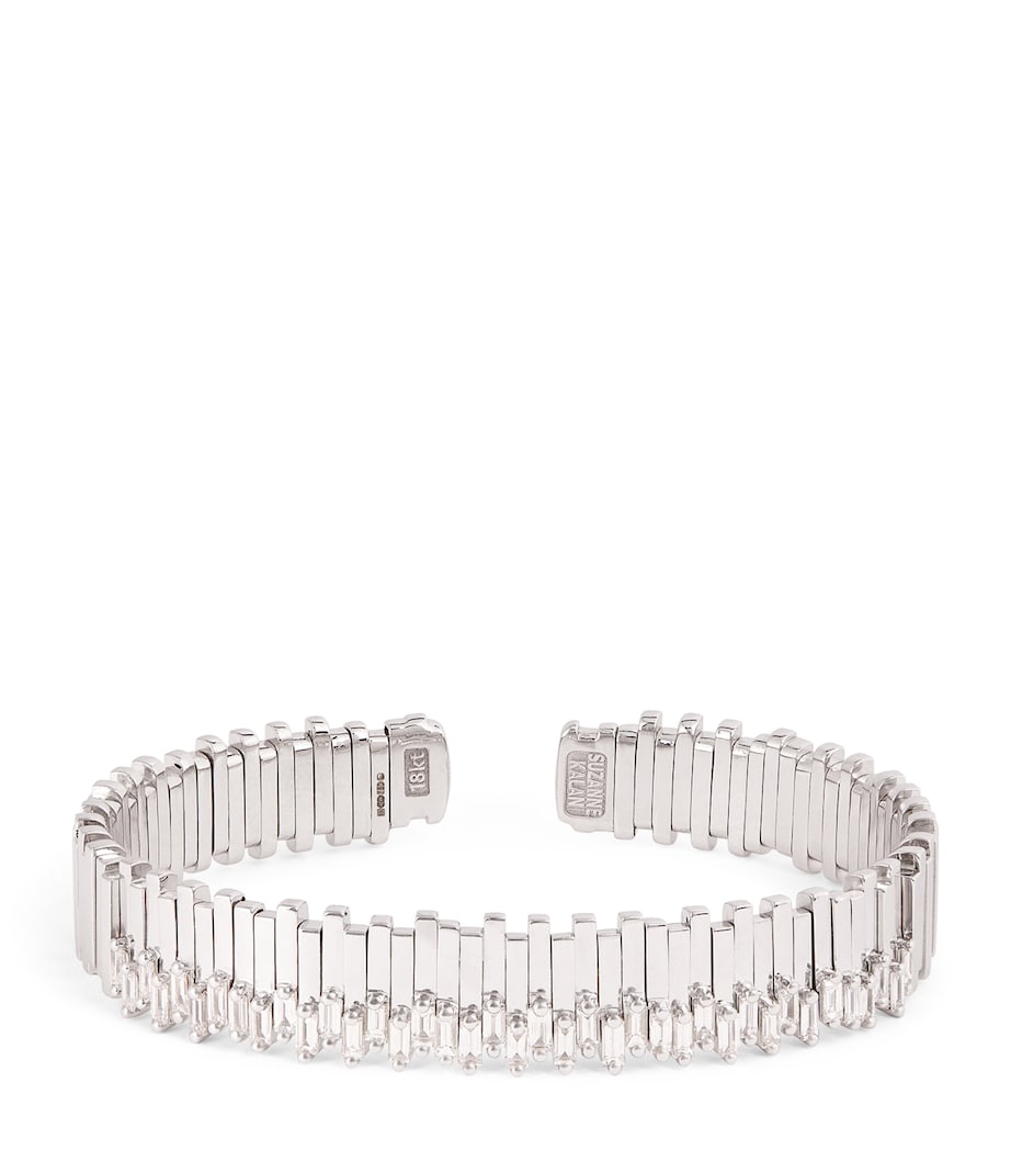 Suzanne Kalan white gold diamond bangle 15.5cm (British brand)