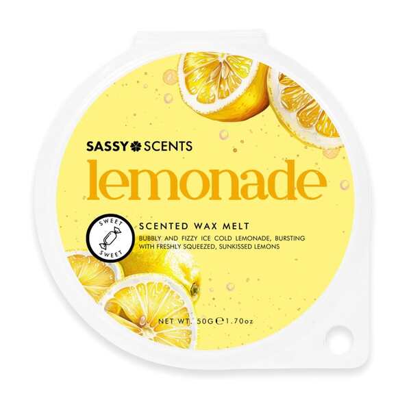 Sassy Scents Lemonade wax melt 50g, imported from the UK