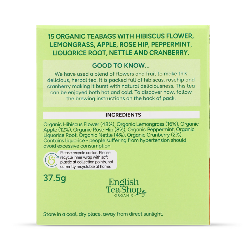 Holland & Barrett Red Fruit Refresher Tea 15 Tea Bags, UK version