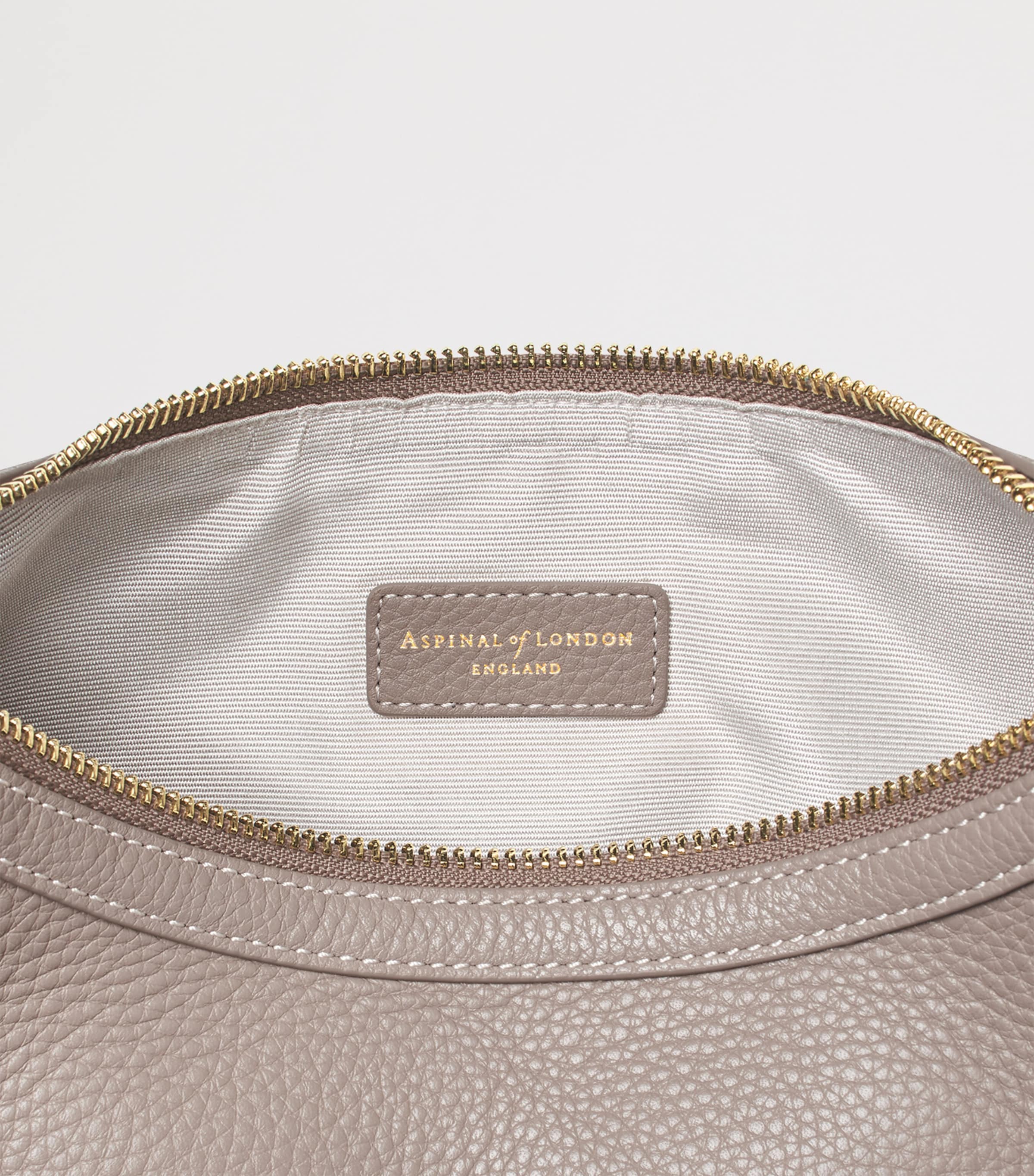 Aspinal Of London Soho Crescent small leather shoulder bag, UK version