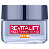 L'Oreal Paris Revitalift Filler Anti Ageing Anti-Wrinkle SPF 50 Deep Replumping Cream 50ml body cream & moisturisers Sainsburys   