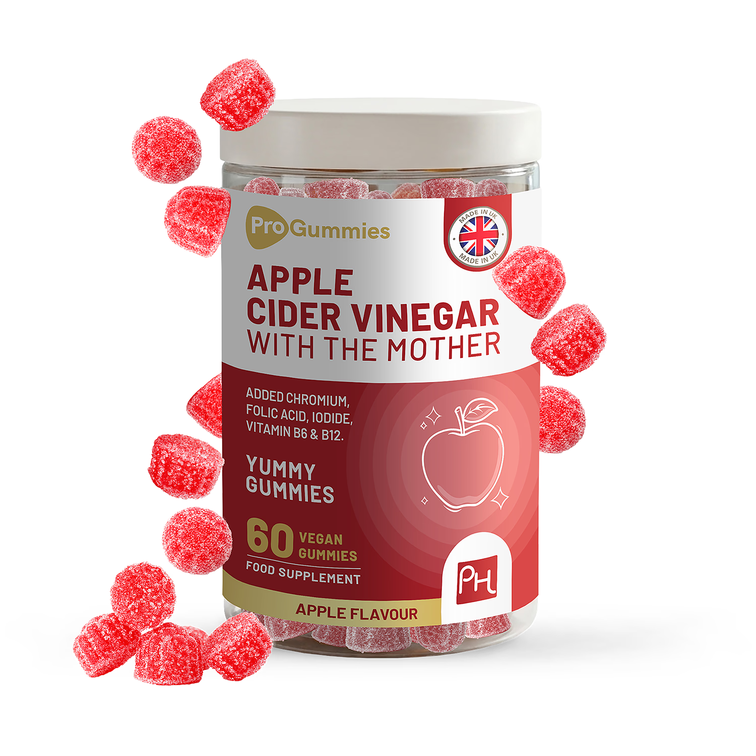 Prowise ACV Gummies with The Mother 1000mg, 60 gummies (British brand)