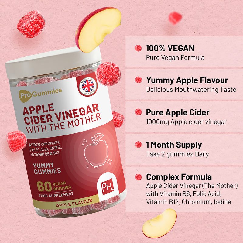 Prowise ACV Gummies with The Mother 1000mg, 60 gummies (British brand)