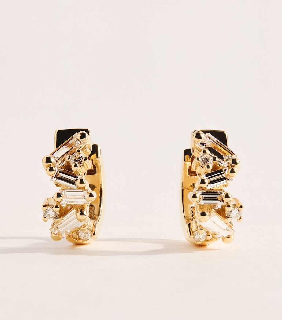 Suzanne Kalan diamond huggie earrings 12mm UK version
