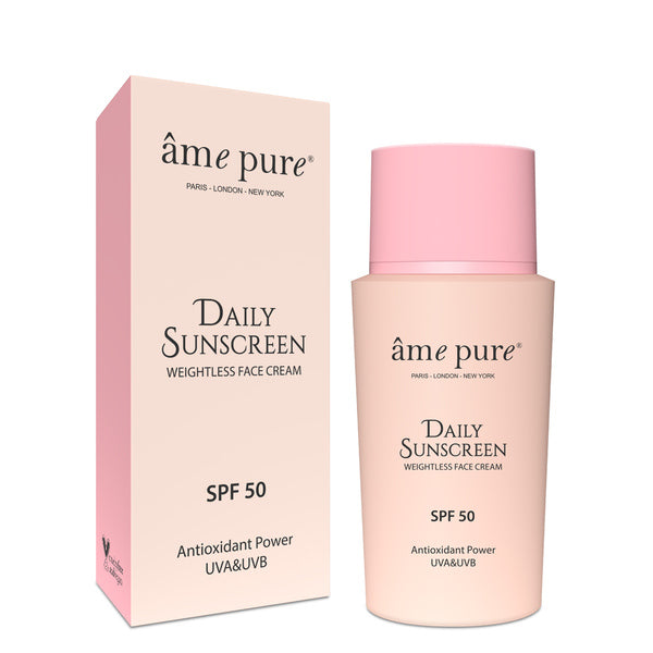 âme pure sunscreen SPF 50 anti-aging face cream, imported from the UK
