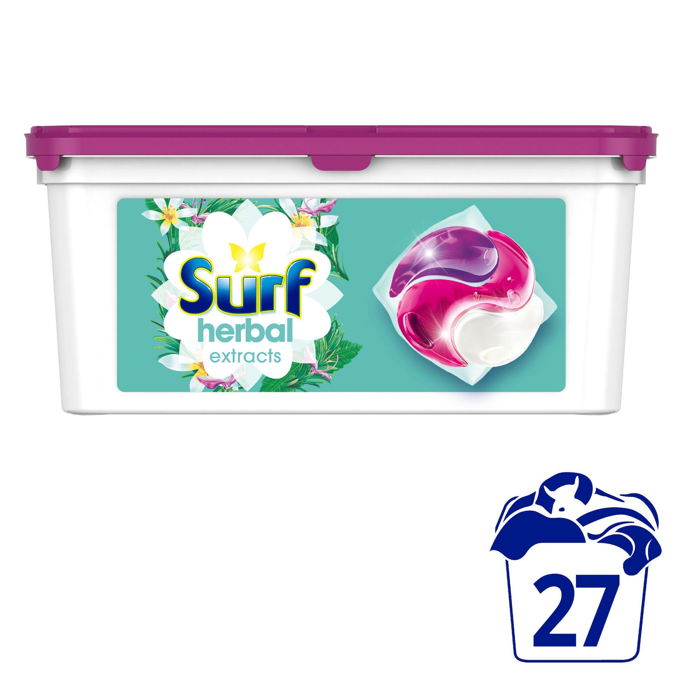 Surf Washing Capsules 3 In 1 Herbal Extracts 27 washes GOODS Sainsburys   