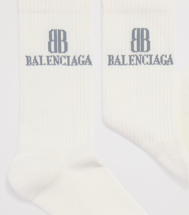 Balenciaga cotton-blend logo socks designer accessory - British product