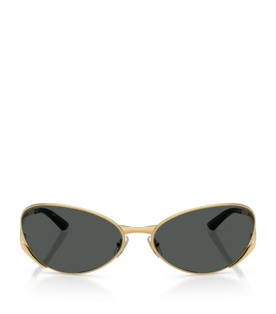 Versace oval cat-eye sunglasses with metal frame (British brand)