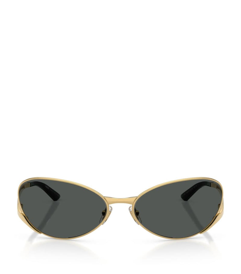 Versace oval cat-eye sunglasses with metal frame (British brand)