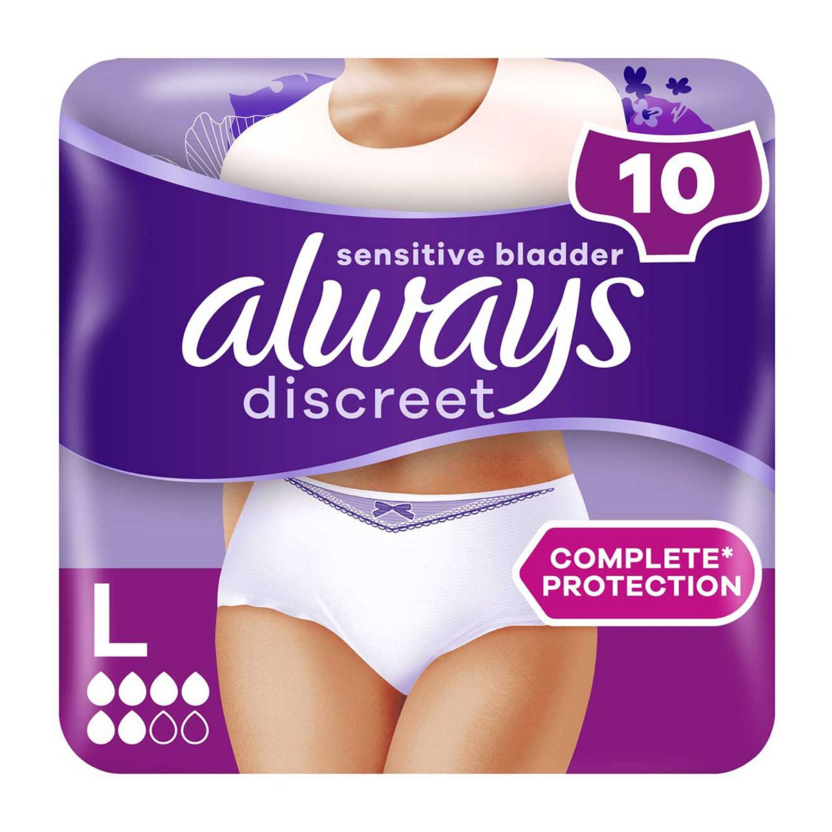 Always Discreet Underwear Incontinence Pants Normal L 10 GOODS Boots   