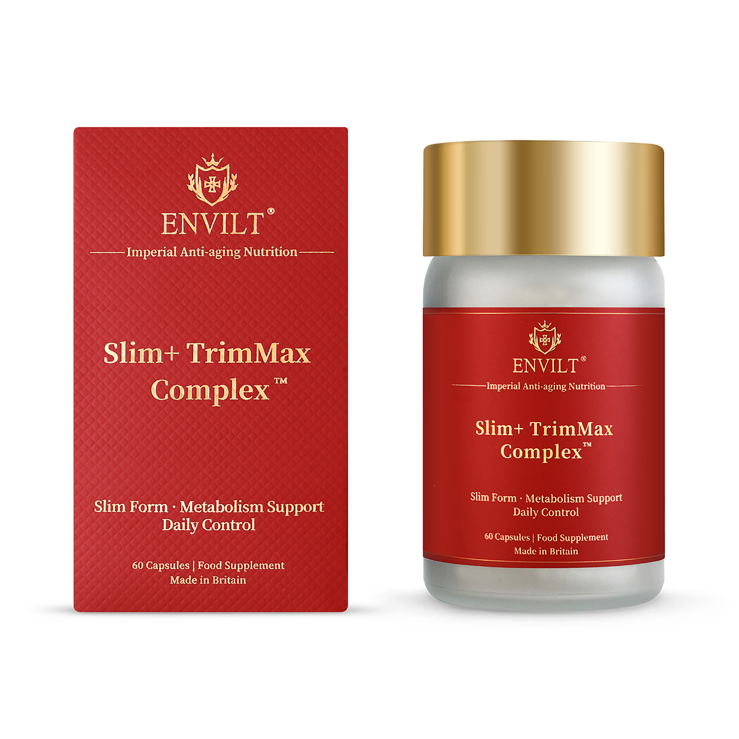 Envilt Slim+ TrimMax Complex supplement 60 capsules, imported from the UK