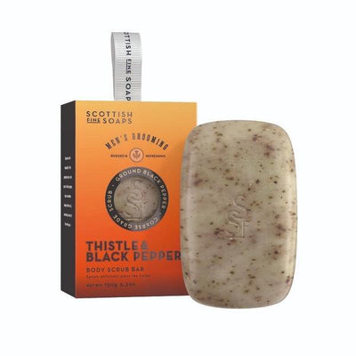 Superdrug Scottish Fine Soaps Thistle & Black Pepper Body Scrub 150 g- Buy online at McGrocer
