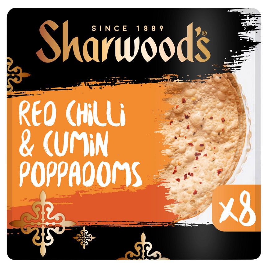 Sharwood's Red Chilli & Cumin Poppadoms