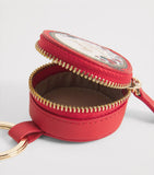Harrods leather strawberry jam pot keyring (British brand)