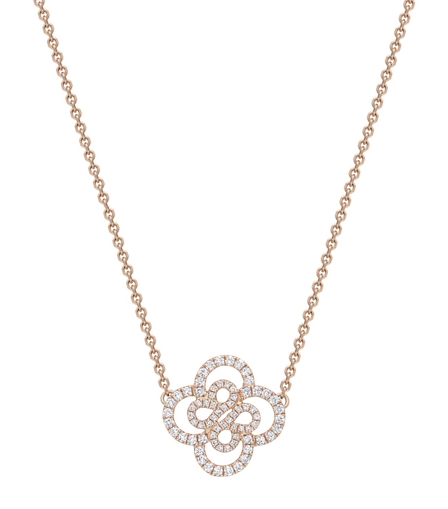 Boodles double motif rose gold diamond necklace - British product