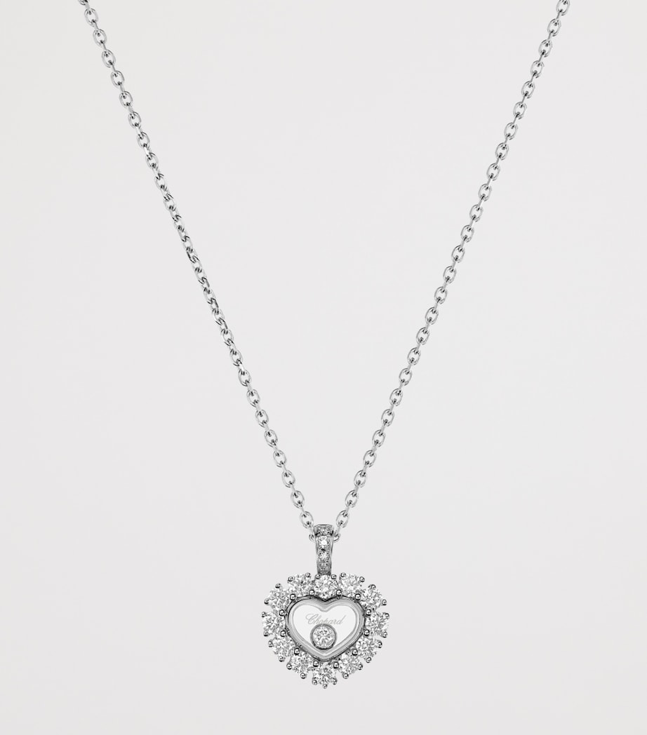 Chopard Happy Diamonds pendant necklace 18k white gold, imported from the UK