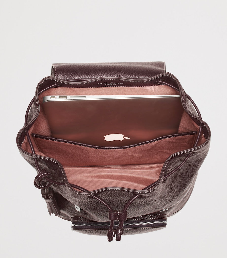 Aspinal of London medium leather Hudson backpack, imported from the UK