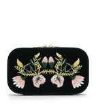 WOLF Zoe floral-embroidered travel jewellery case (British brand)