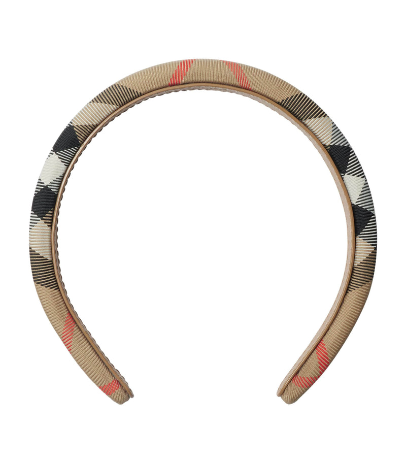 Burberry kids padded headband with check pattern - British product