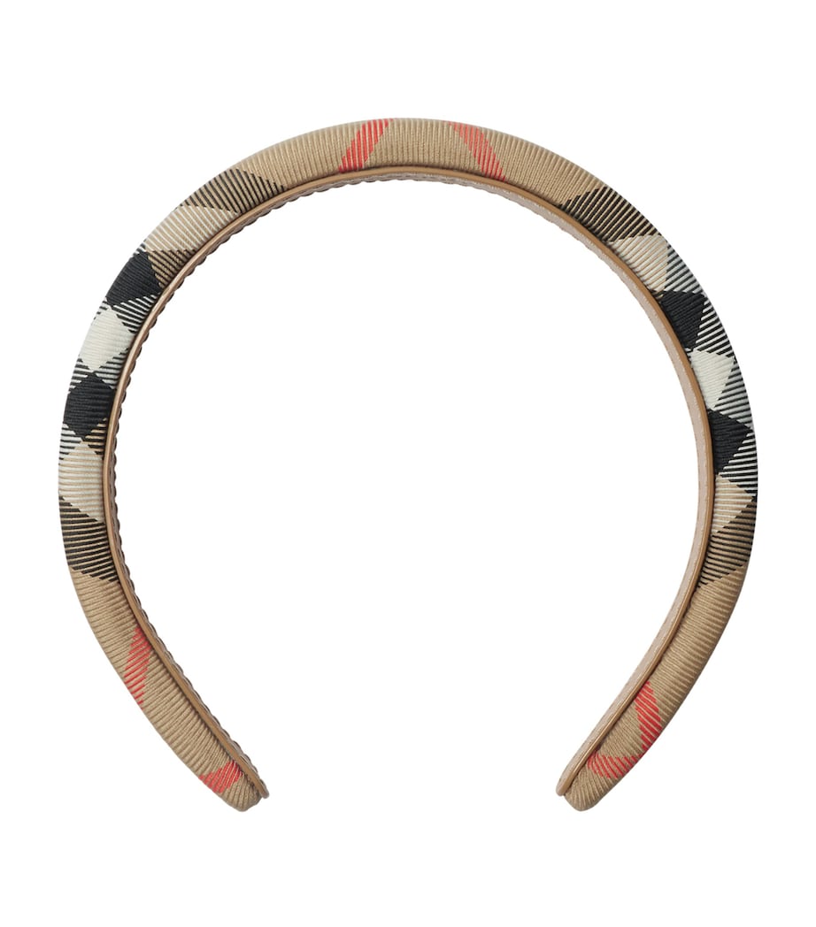 Burberry kids padded headband with check pattern - British product