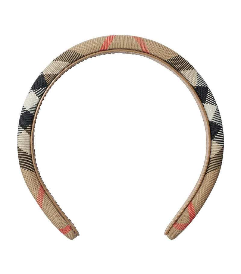 Burberry kids padded headband with check pattern - British product