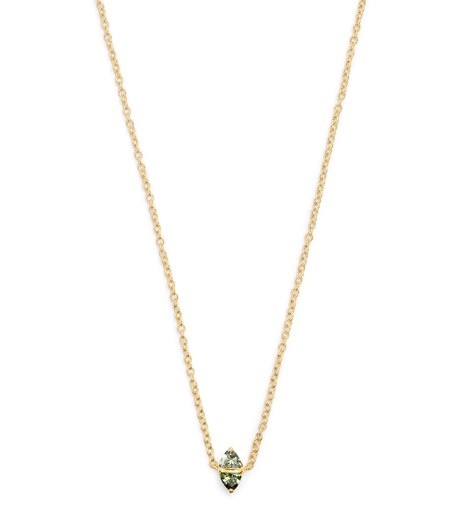 Emily P. Wheeler Tilly necklace with green sapphires, imported from the UK