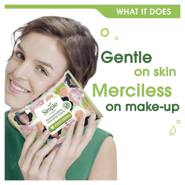 Simple Kindness Edition Cleansing Face Wipes 20 Pack (British brand)