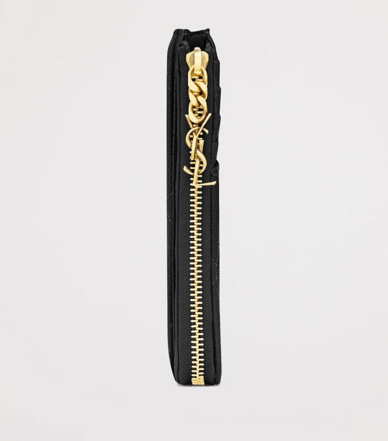 Saint Laurent Matelassé Zip-Up Card Holder small - British product