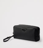 Prada Saffiano leather triangle pouch, imported from the UK
