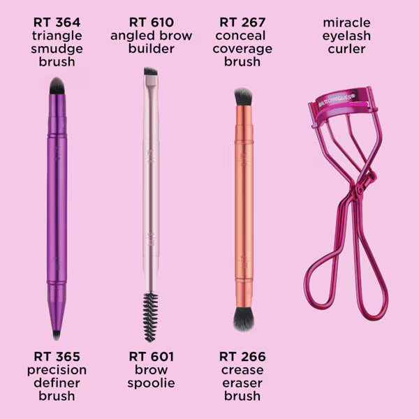 Real Techniques Double Time Makeup Brush & Lash Set, imported from the UK