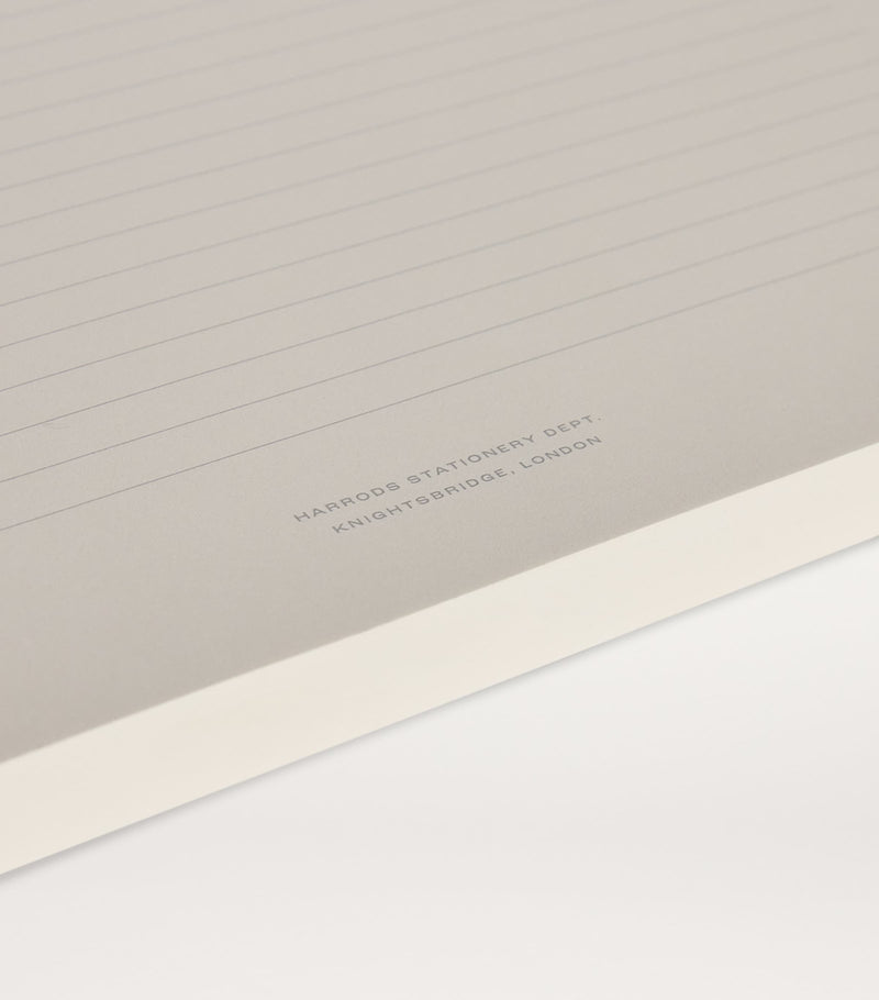 Harrods lined A4 jotter block with 230 pages, UK version