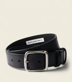 Prada leather belt with logo buckle, UK version