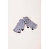 SVNX touch screen knitted gloves in grey (British brand)