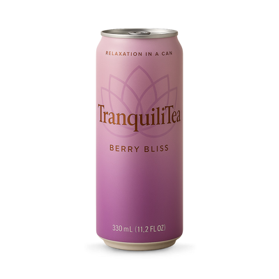 Holland & Barrett TranquiliTea Berry Bliss Jasmine Tea Functional Drink 12 x 330ml Cans- Buy online at McGrocer