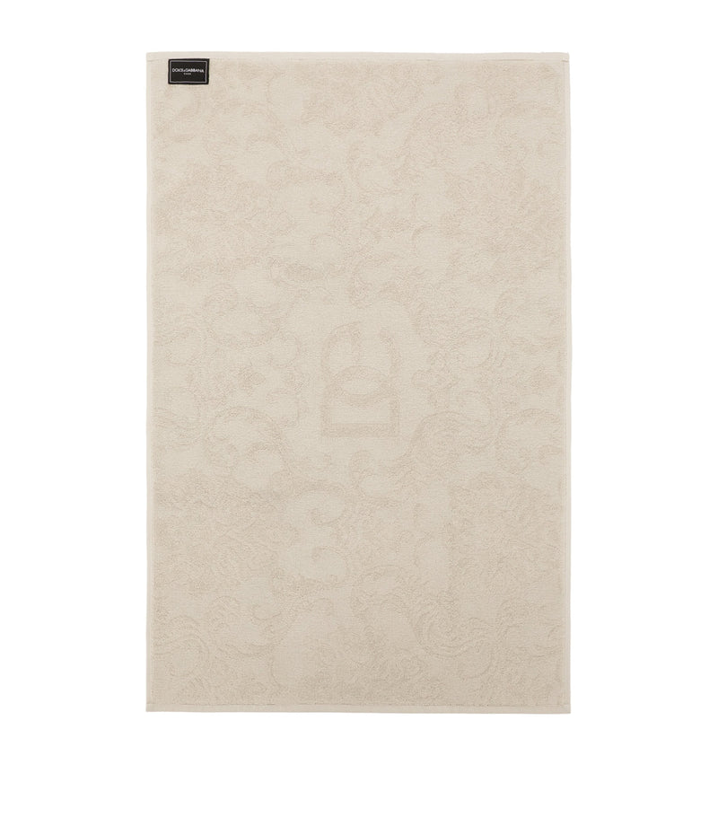 Dolce&Gabbana cotton jacquard bath mat 87cm x 54cm - British product