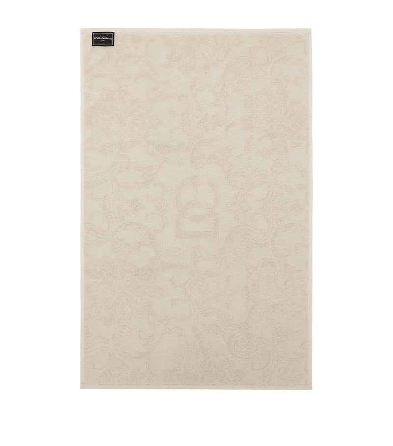 Dolce&Gabbana cotton jacquard bath mat 87cm x 54cm - British product
