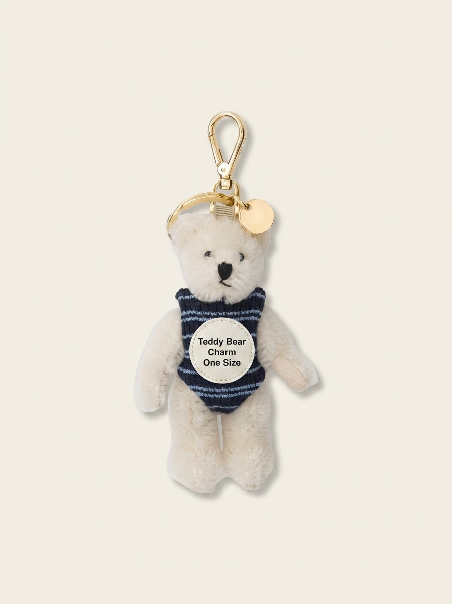 Prada teddy bear triangle-logo keyring charm 11cm - British product