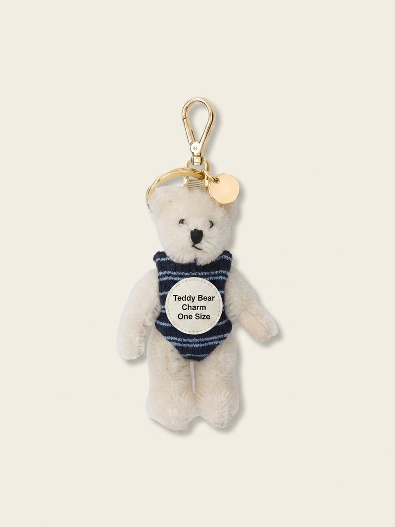 Prada teddy bear triangle-logo keyring charm 11cm - British product