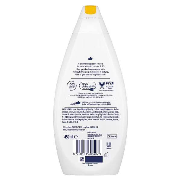 Dove Creamy Indulge Body Wash 450ml - British product