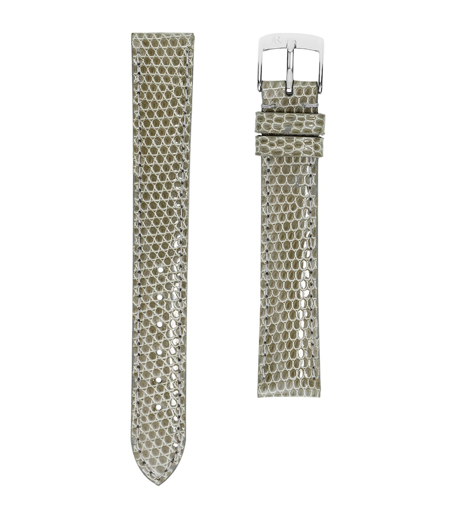 Jean Rousseau classic leather lizard-pattern watch strap 16mm (British brand)