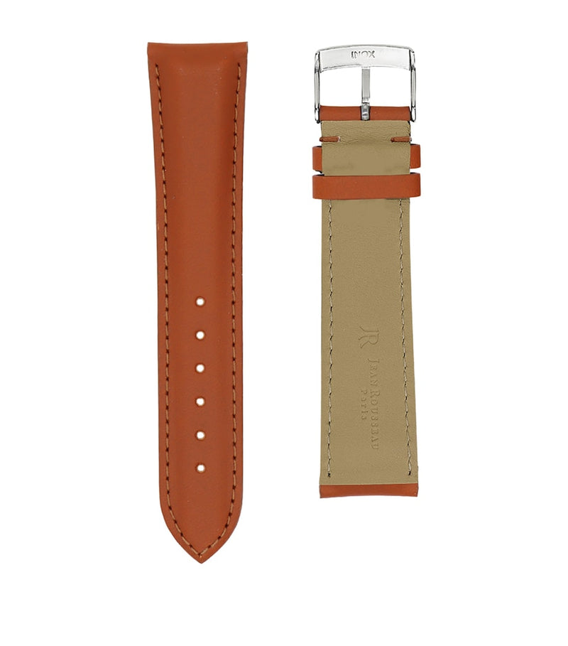 Jean Rousseau vegetable-tanned leather 16mm watch strap - British product