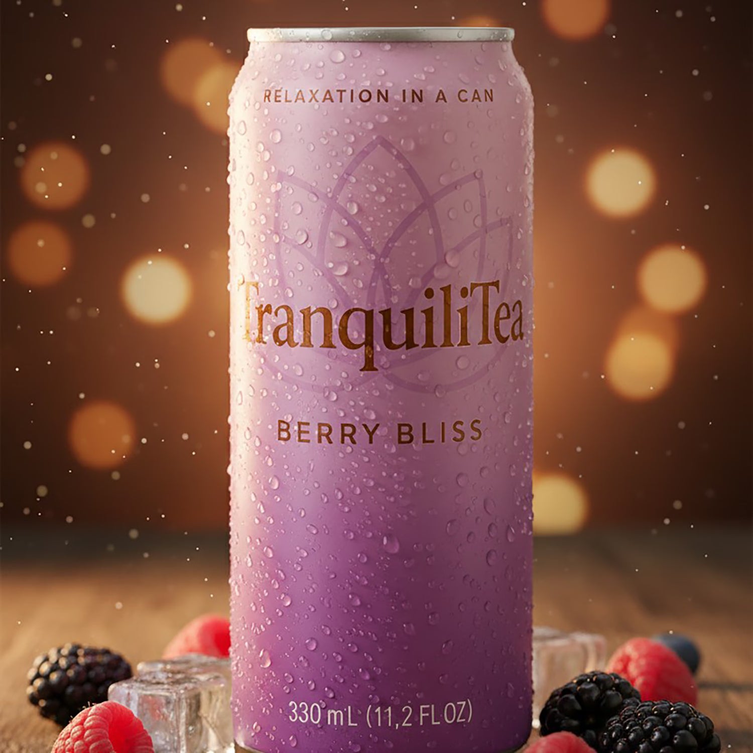 TranquiliTea Berry Bliss jasmine tea drink 330ml 12-pack, imported from the UK