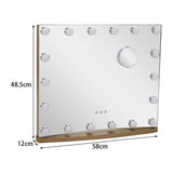 Livingandhome LED metal makeup mirror with magnifier 58cm, UK version