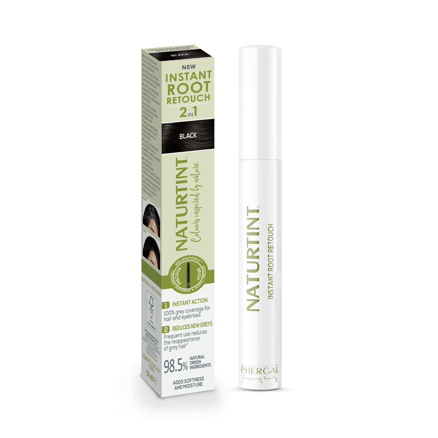 Naturtint root retouch Black 10ml, imported from the UK