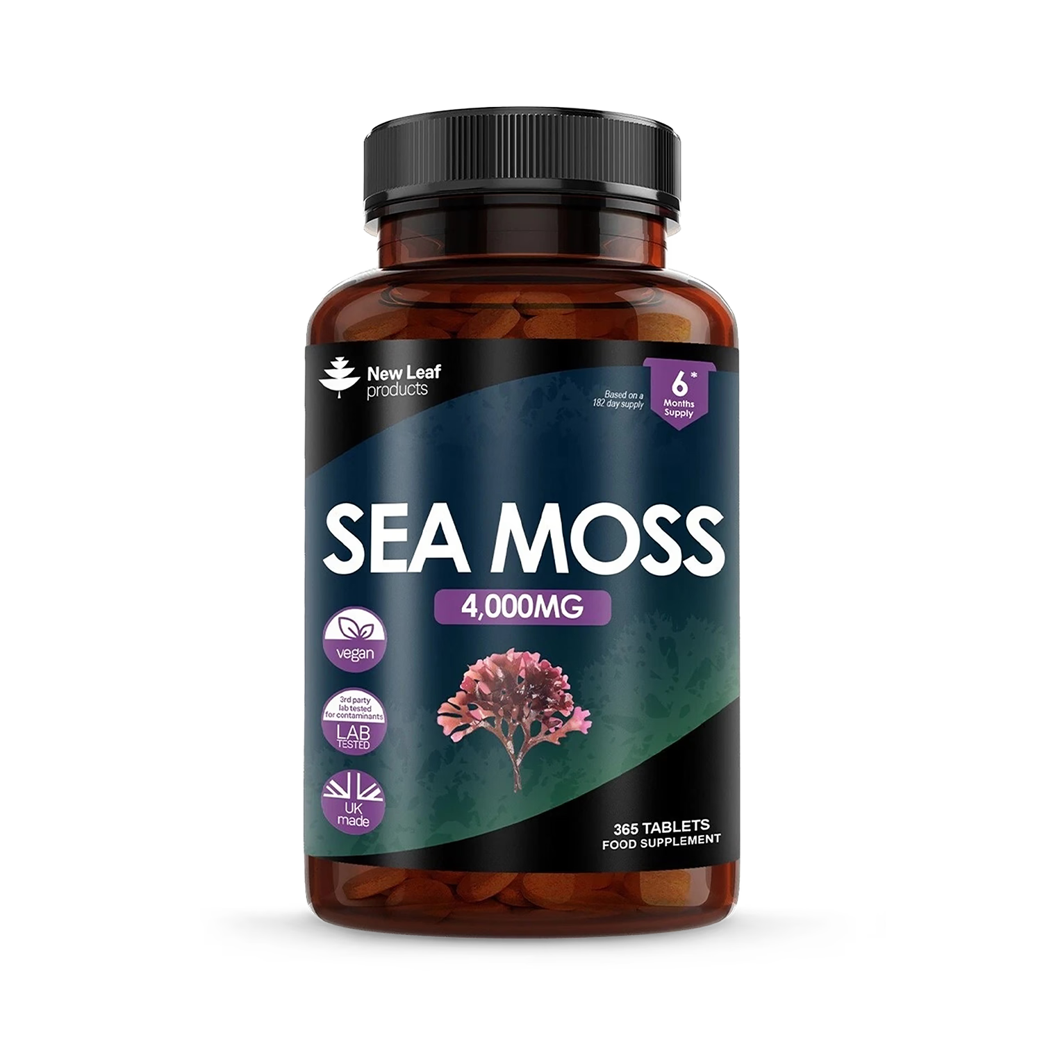 Sea moss supplement tablets 365 count (British brand)