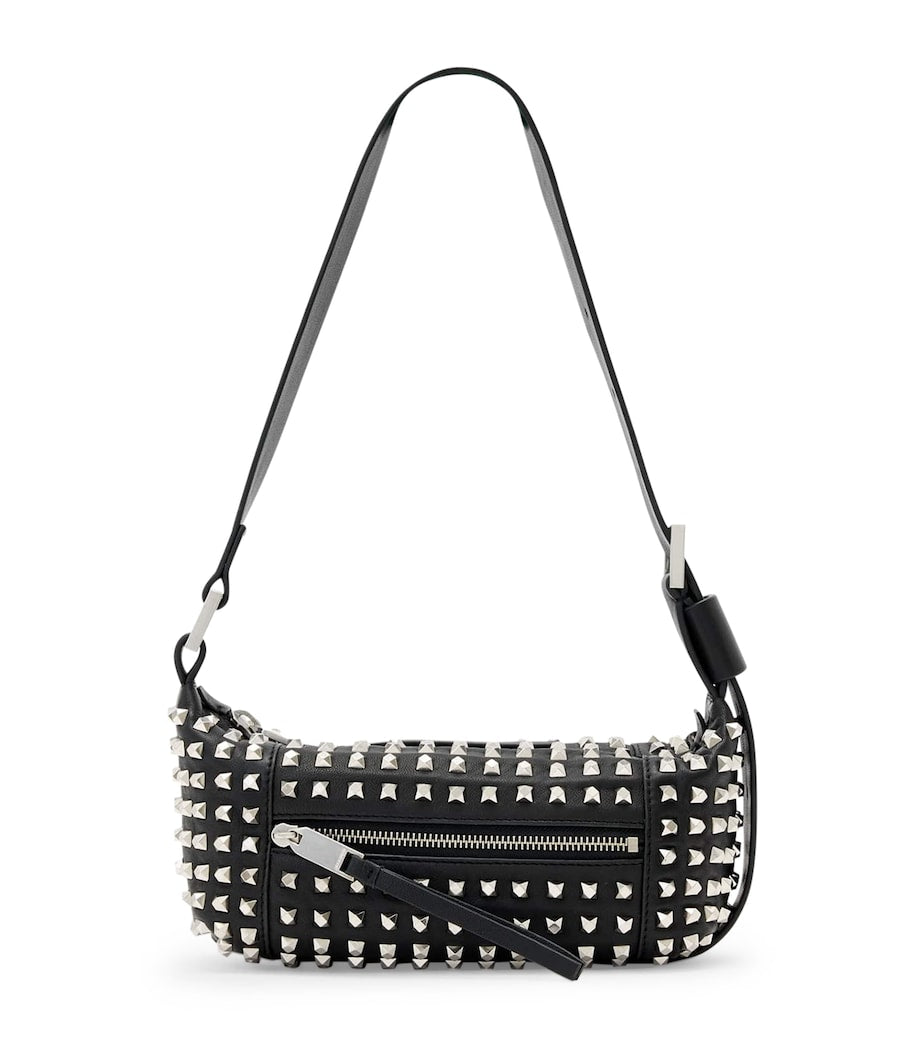 AllSaints lambskin embellished Vega shoulder bag, imported from the UK