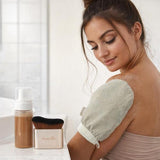 Danielle Creations tanning kit with exfoliating glove and brush (British brand)