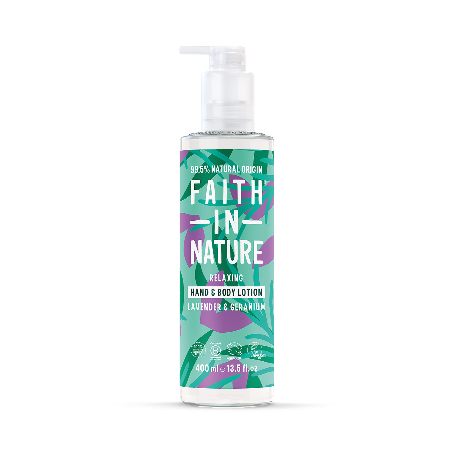 Faith In Nature Hand and Body Lotion Lavender Geranium 400ml - British product