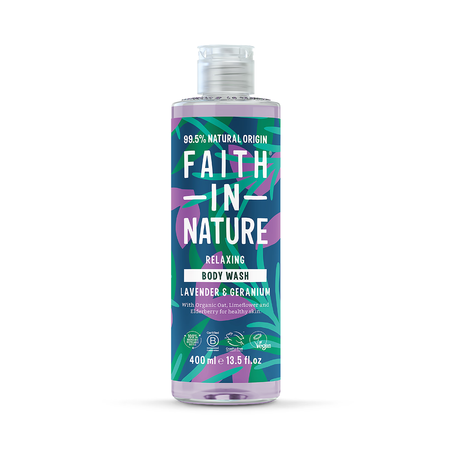 Faith In Nature Body Wash Lavender Geranium 400ml - British product